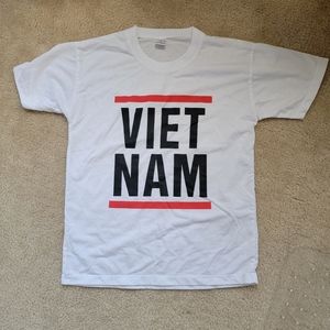 VIETNAM ink pressed cotton t shirt - S